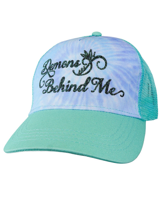 "Lagoon" Embroidered Tie Dye Trucker
