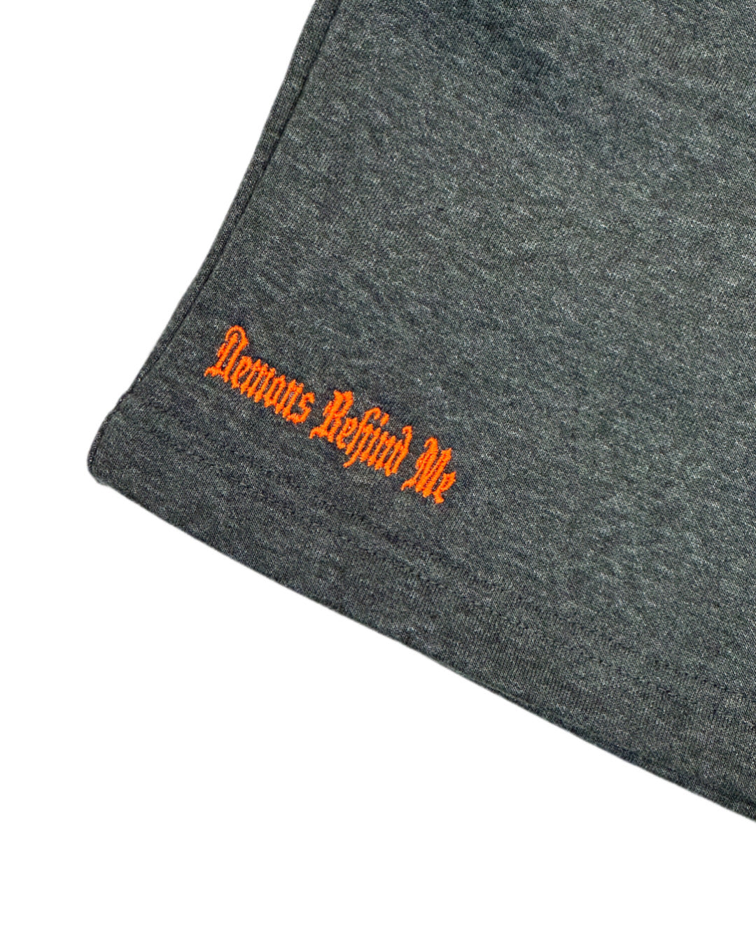 Men's Charcoal Lightning Embroidered Fleece Shorts