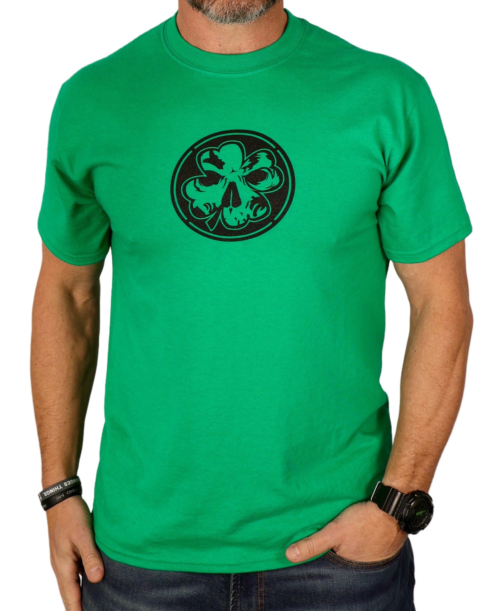 Closeout- Men's Kelly Green - Clover T-Shirt