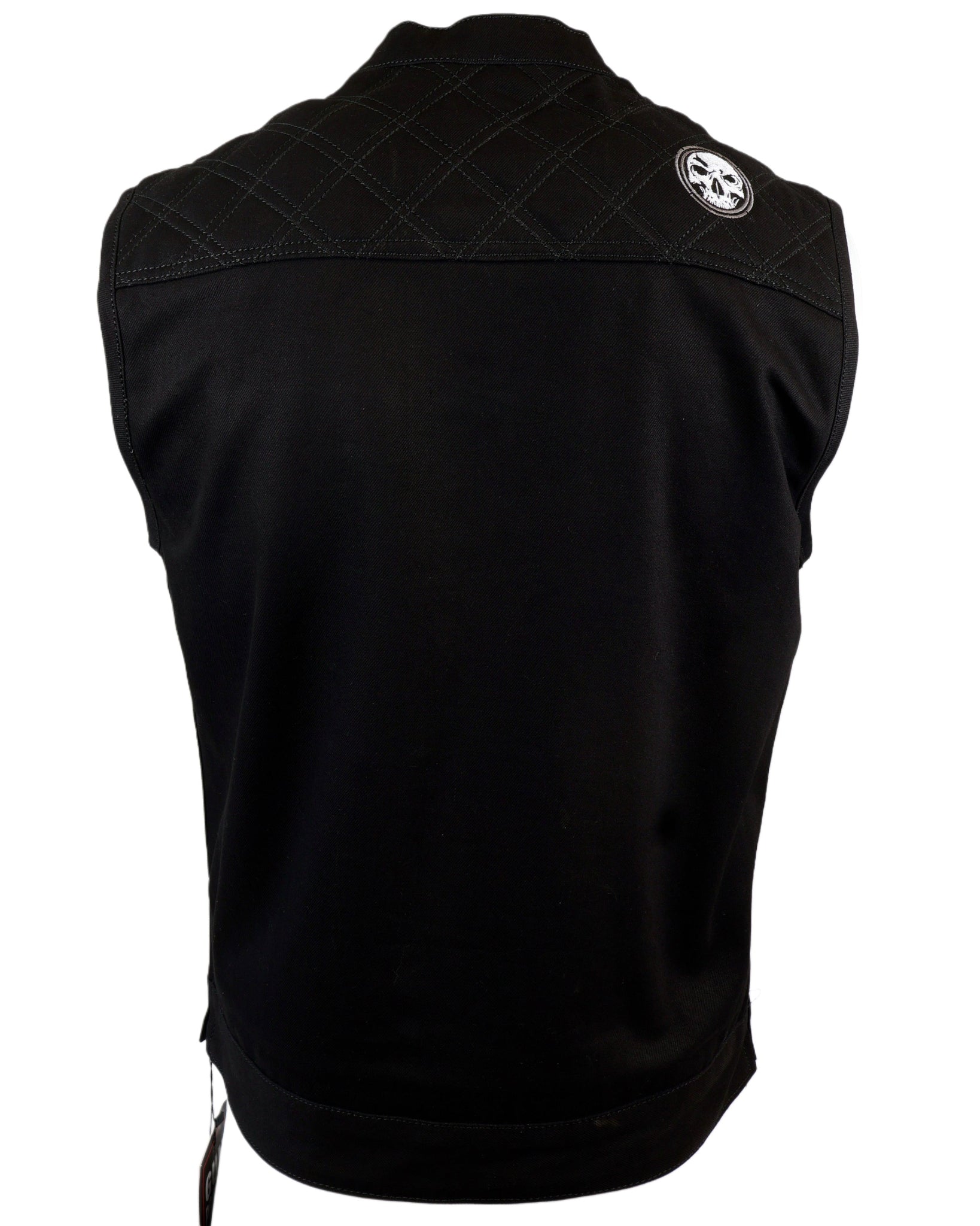 Premium Black Denim Gun Pocket Riding Vest