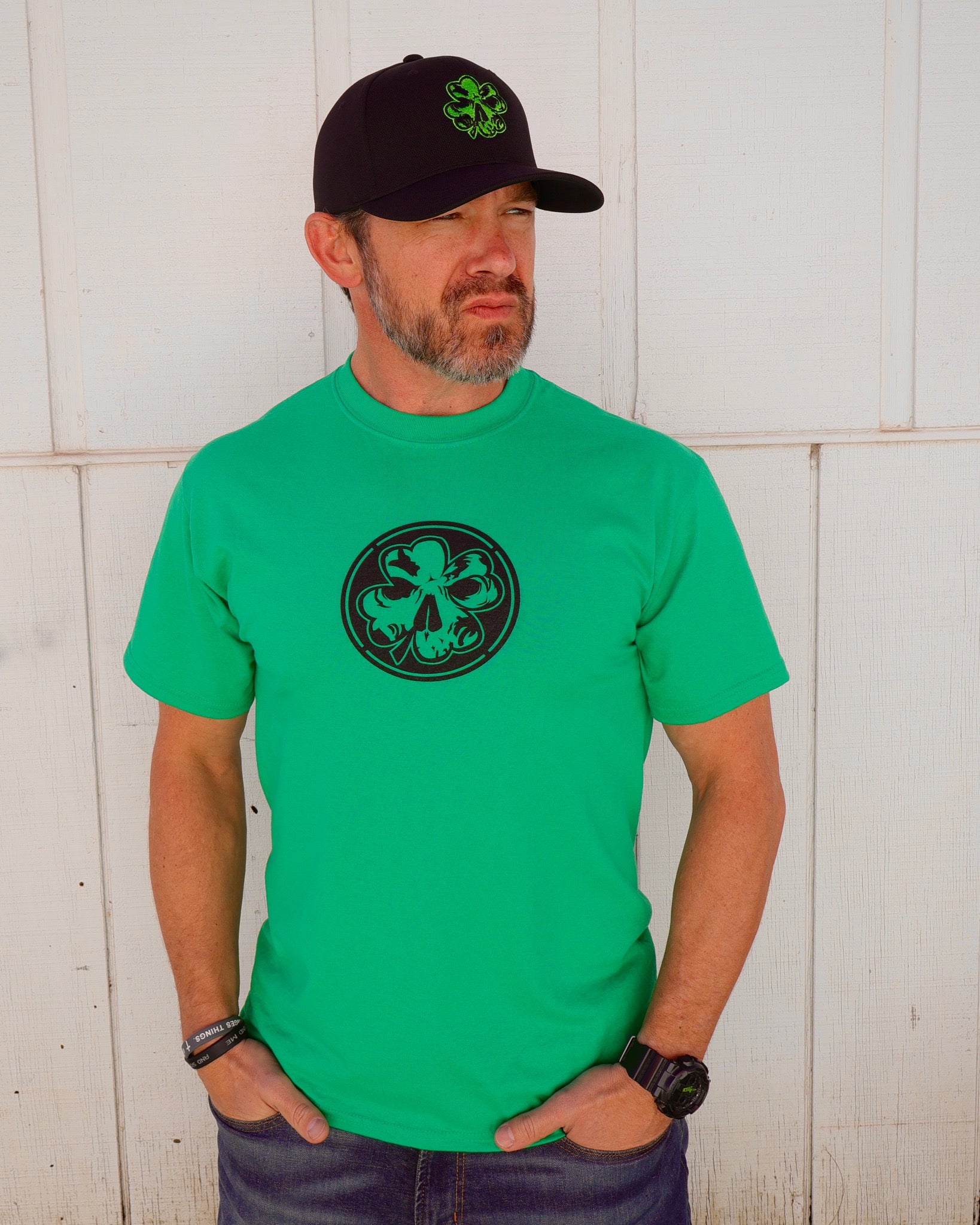 Closeout- Men's Kelly Green - Clover T-Shirt