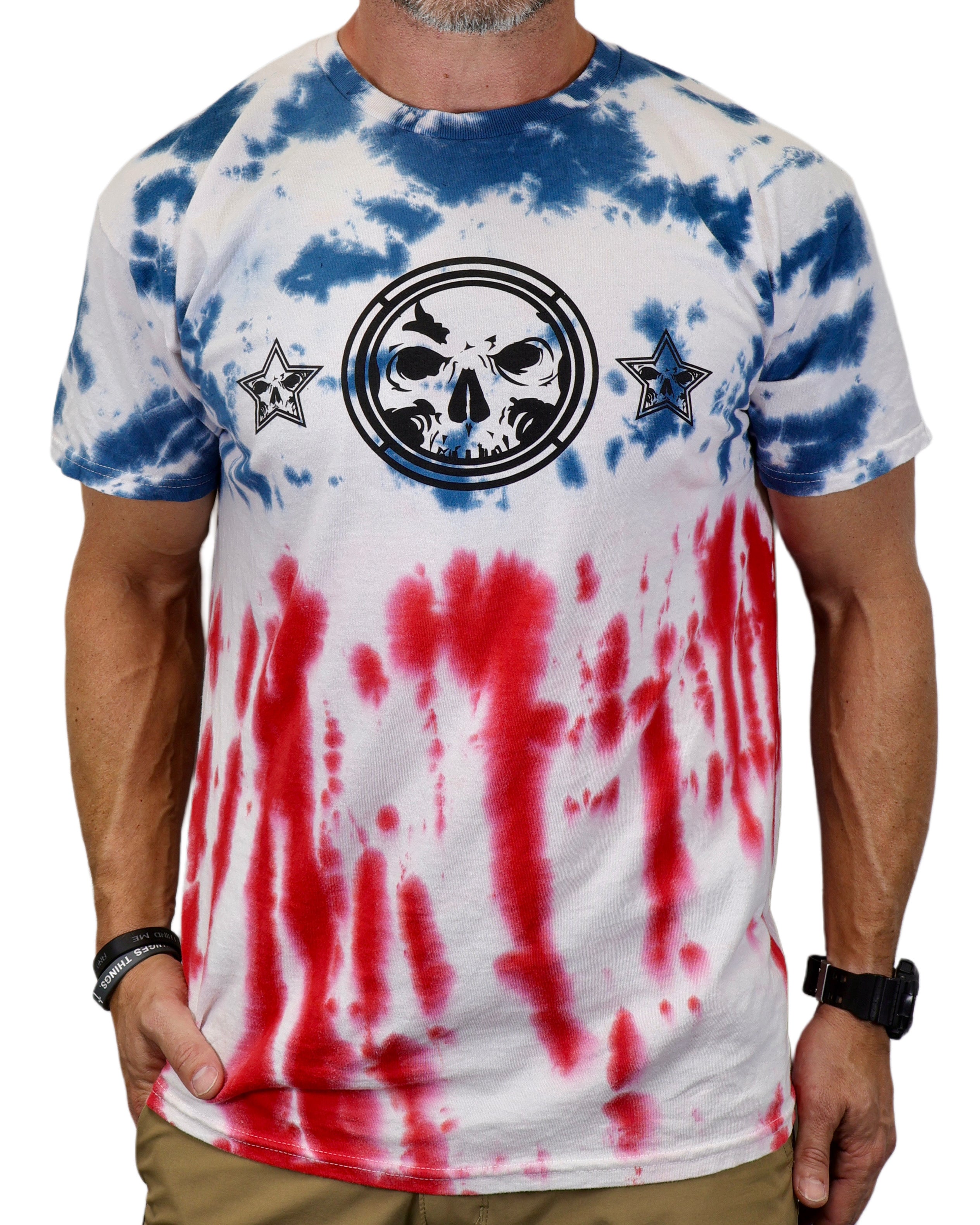 Closeout- Flag Tie Dye Tee