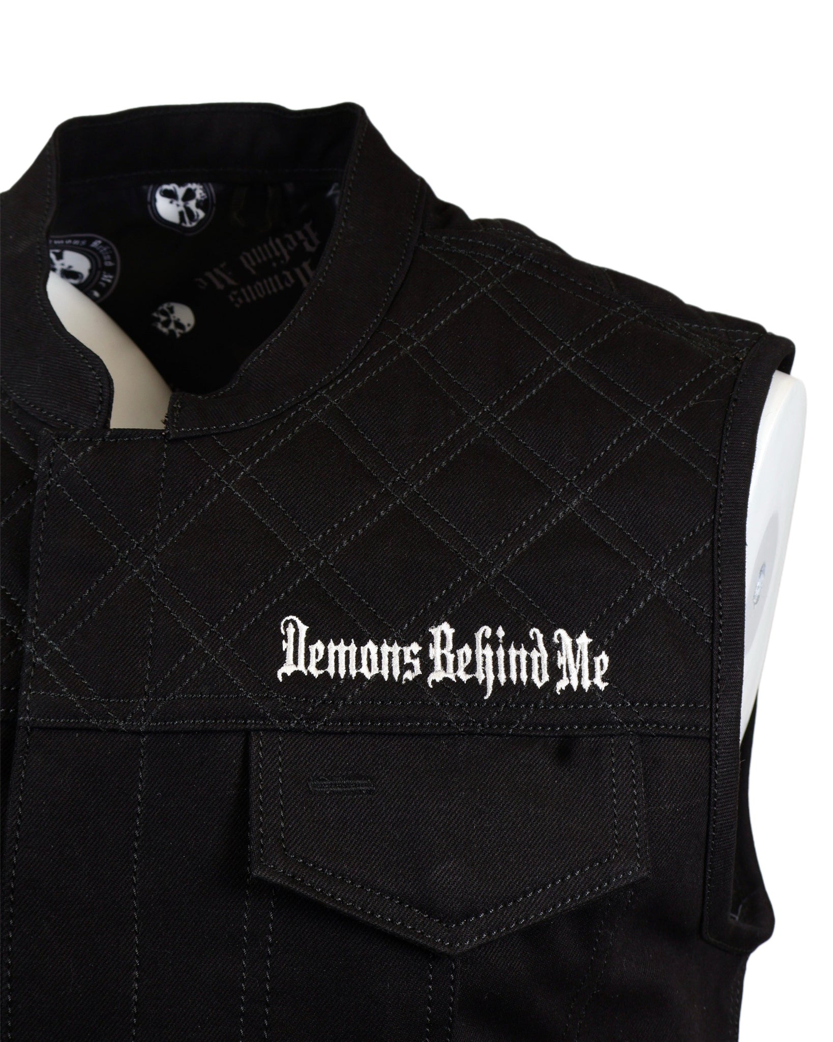 Premium Black Denim Gun Pocket Riding Vest