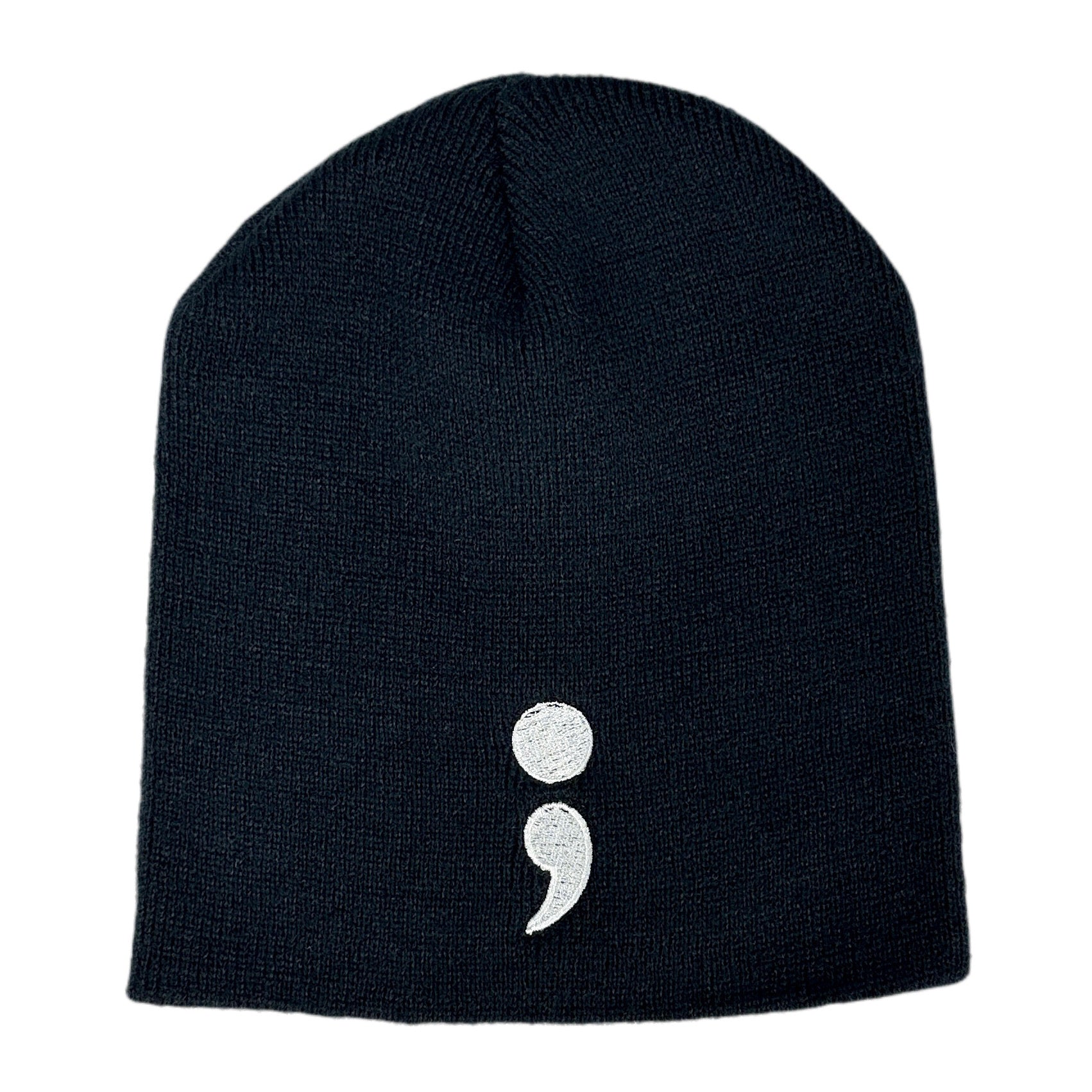 Semicolon Black Beanie