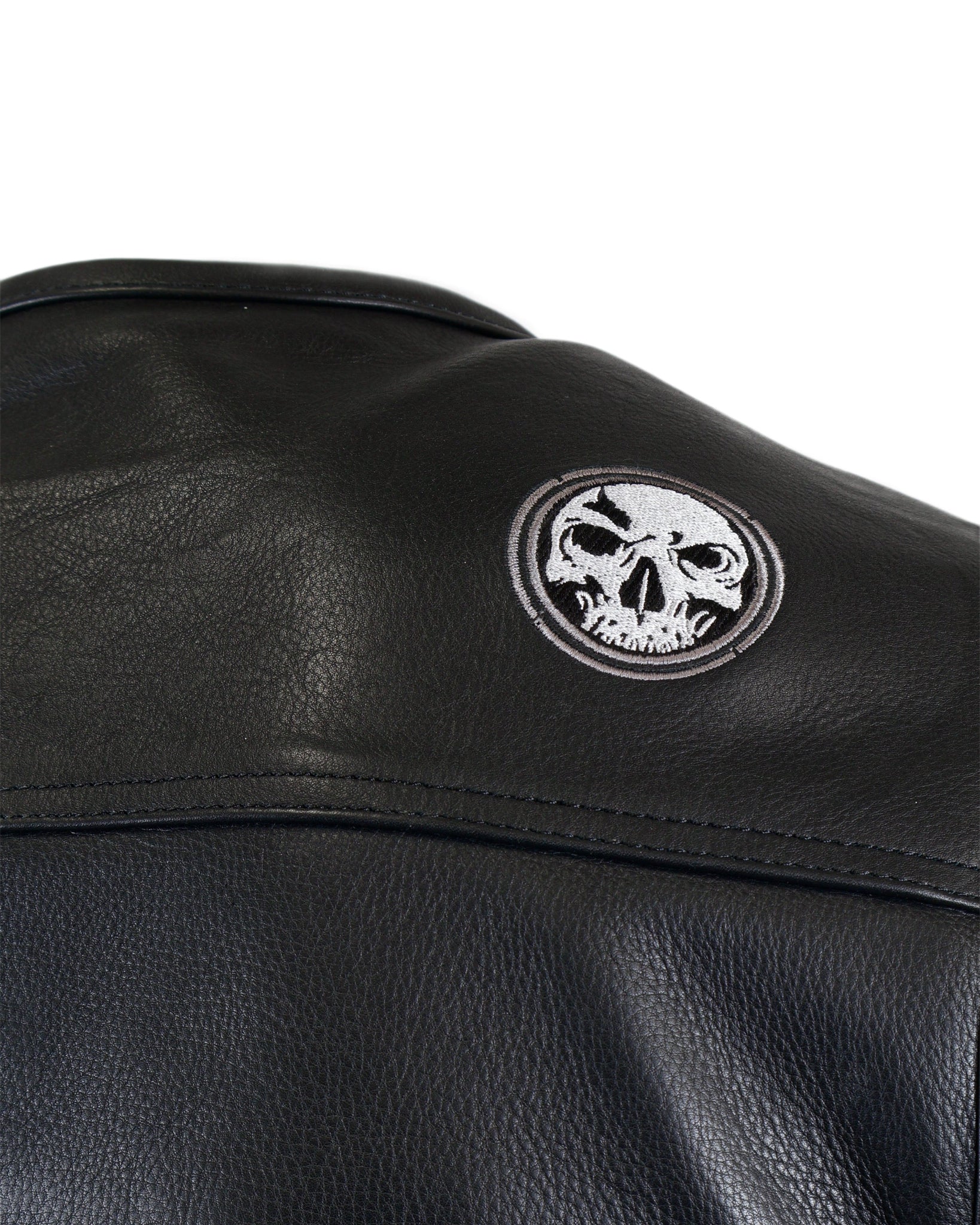 Premium Black Genuine Leather Gun Pocket Riding Vest