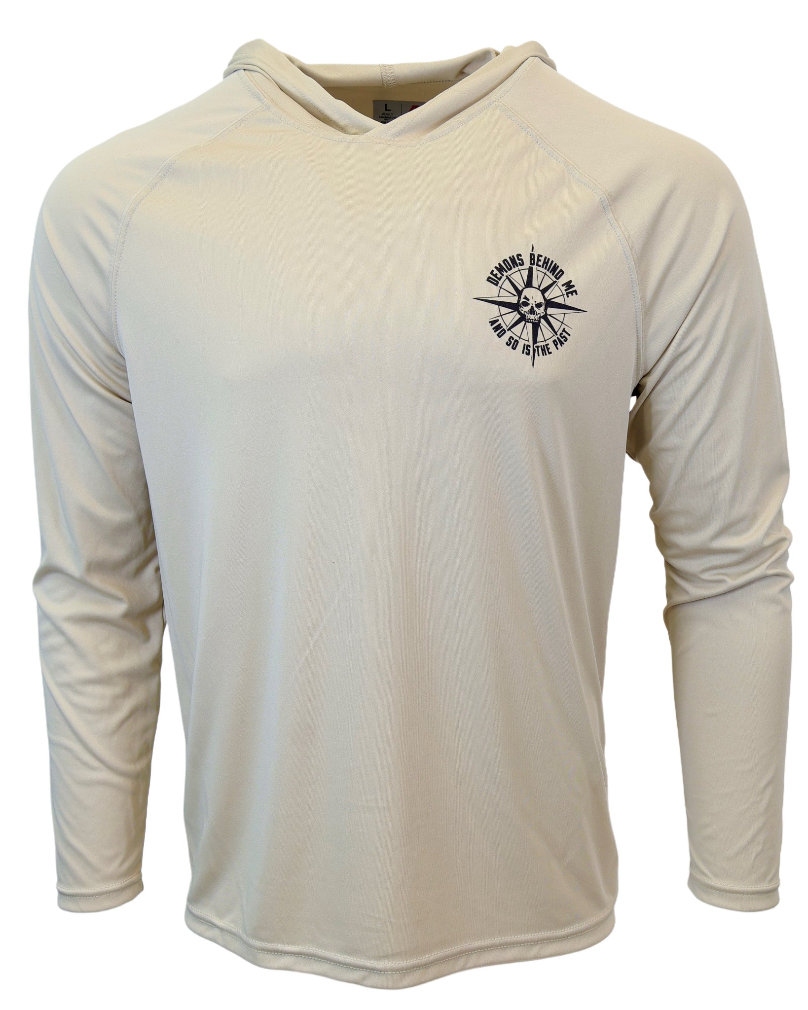 Unisex Nautical Compass Hooded UV Long Sleeve Tee