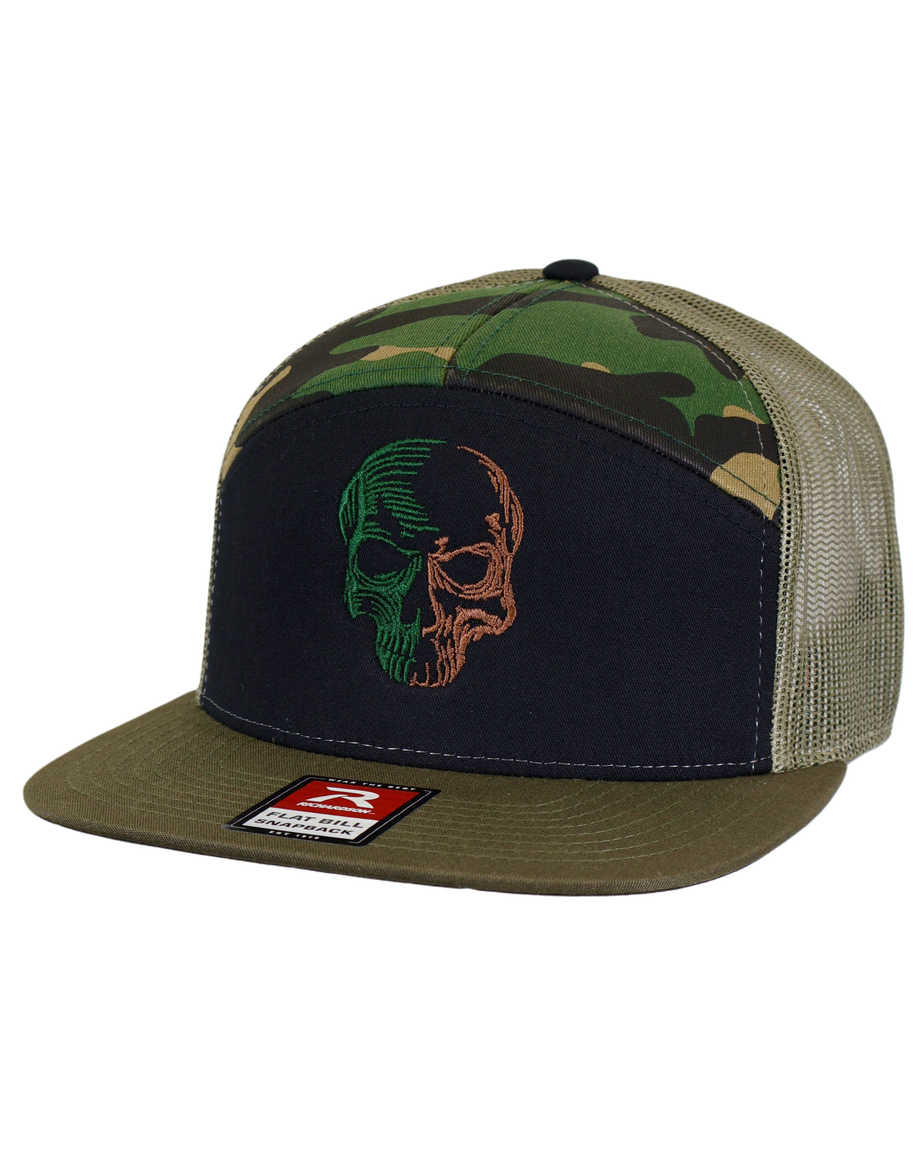 LIMITED EDITION Richardson 7 Panel Adjustable Cap - Two Tone Skull