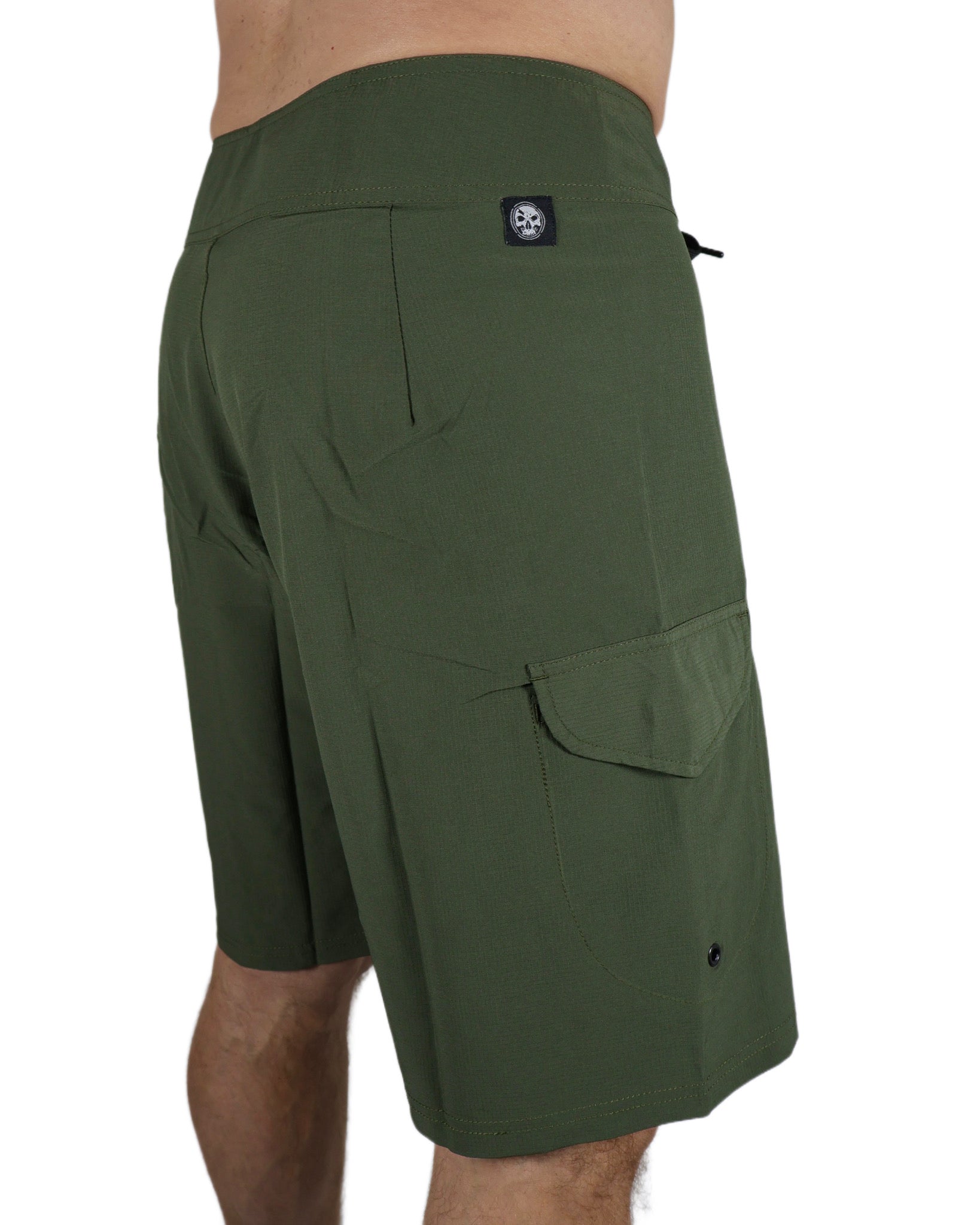 Closeout- Military Green Stretch Board Shorts