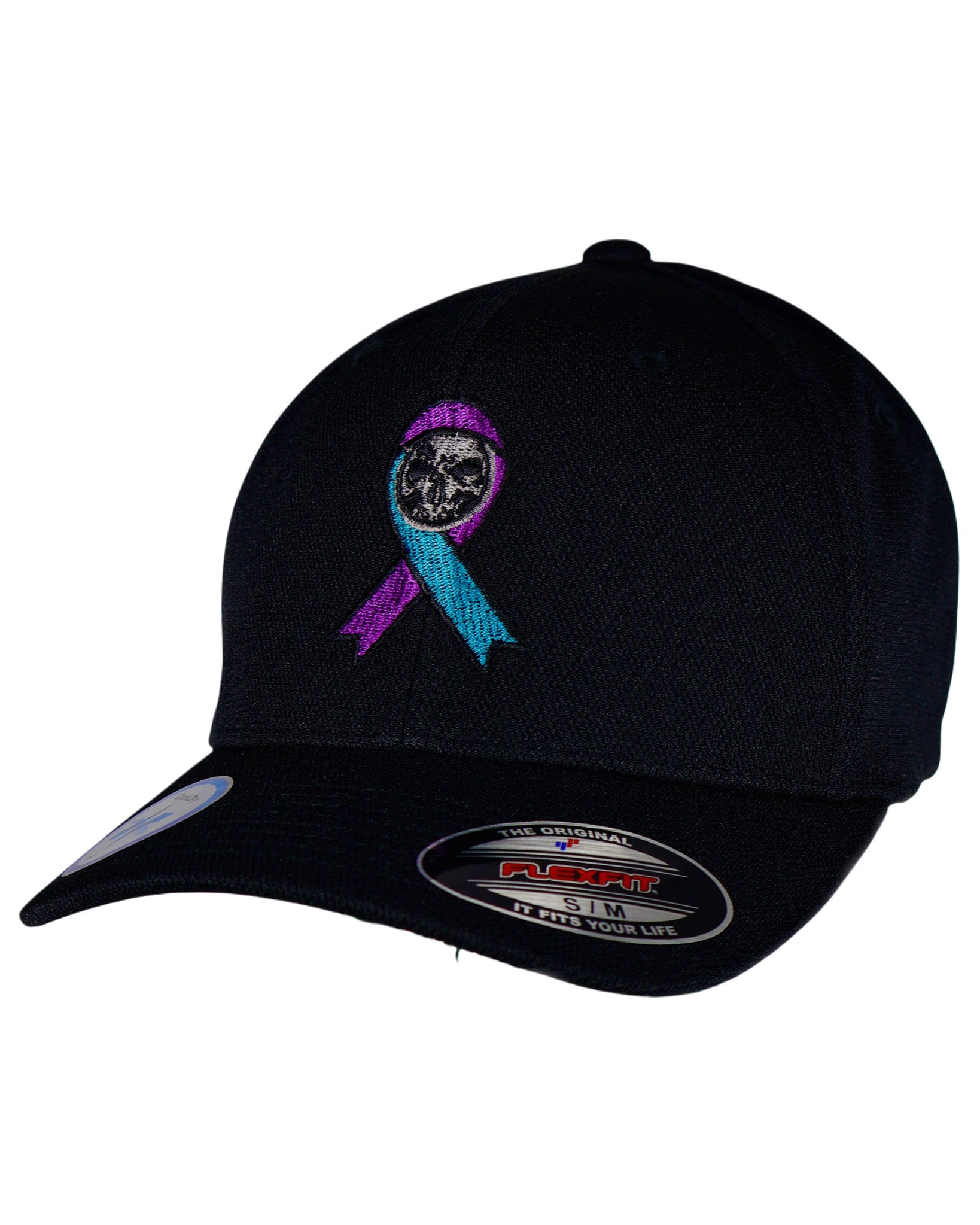 Suicide Prevention Ribbon - Black Flexfit