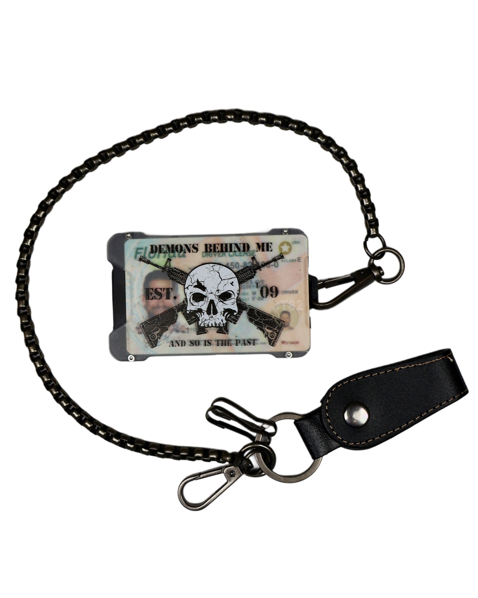 Raven Wallet w/Chain Clip & ID Holder (wallet chain sold separately)