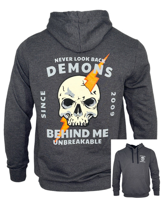 Closeout- "Unbreakable" Unisex Heathered Charcoal Hoodie