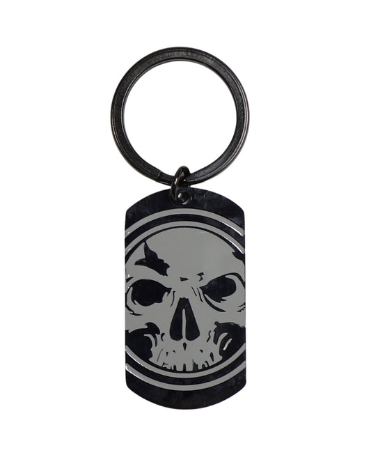 Stainless Steel Double-sided Dog Tag Keychain (2 Color Options)