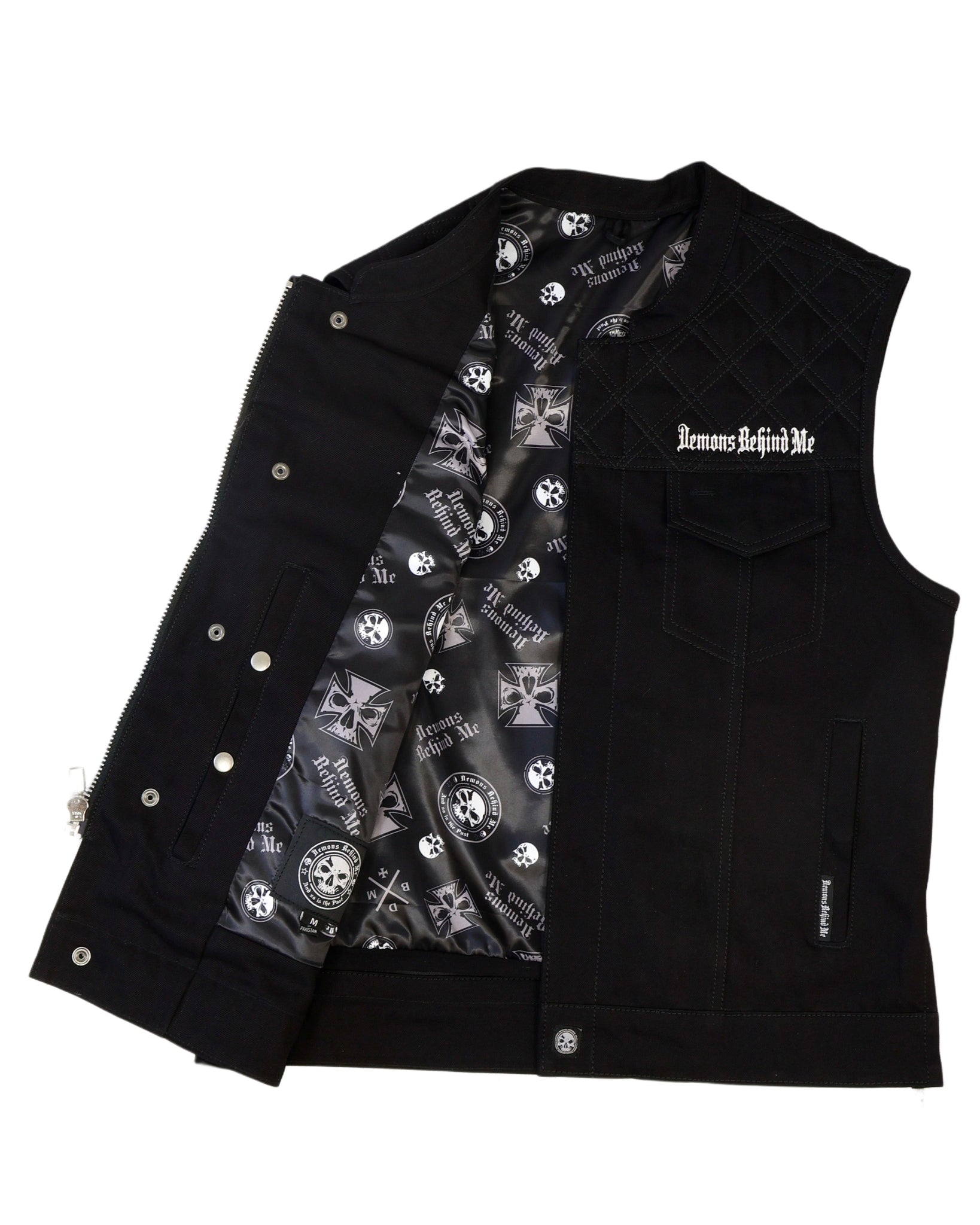 Premium Black Denim Gun Pocket Riding Vest