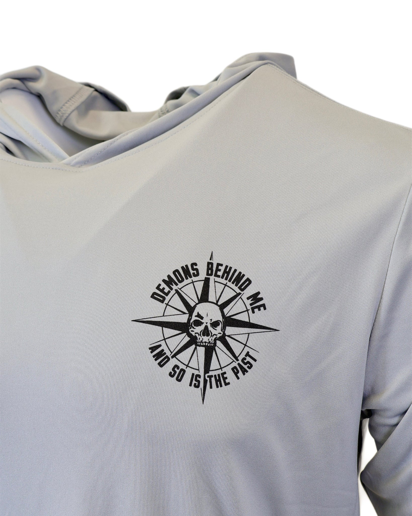 Unisex Nautical Compass Hooded UV Long Sleeve Tee