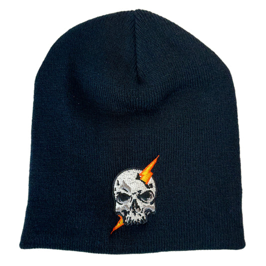 Center Bolt Black Beanie