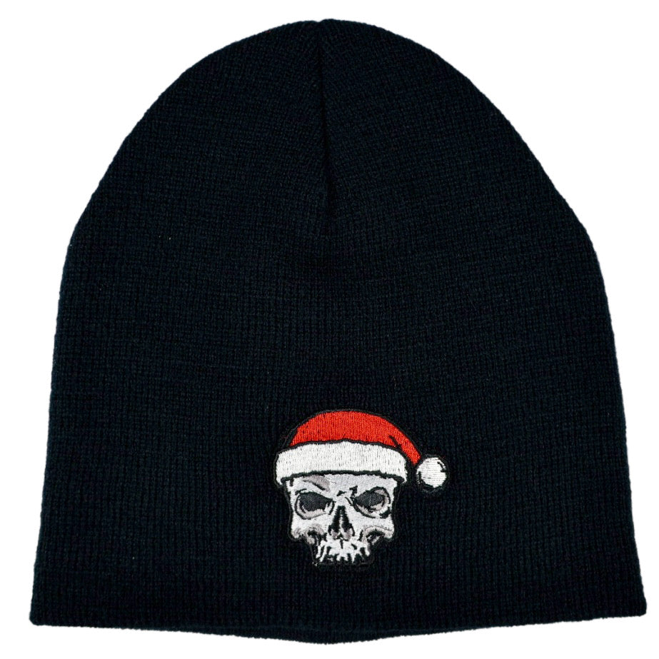 Santa Skull Black Beanie