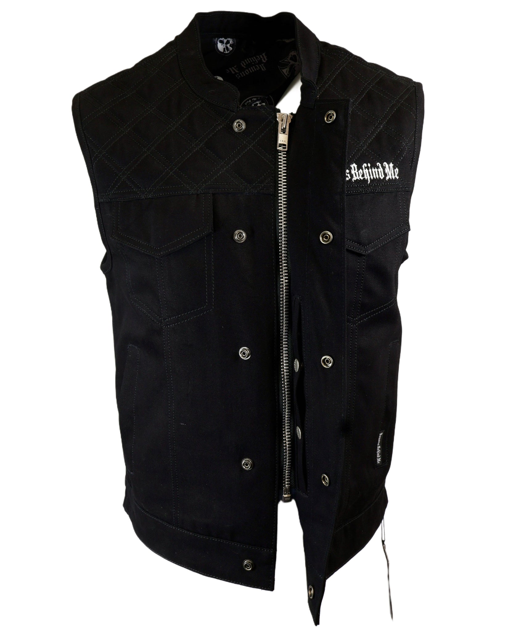 Premium Black Denim Gun Pocket Riding Vest