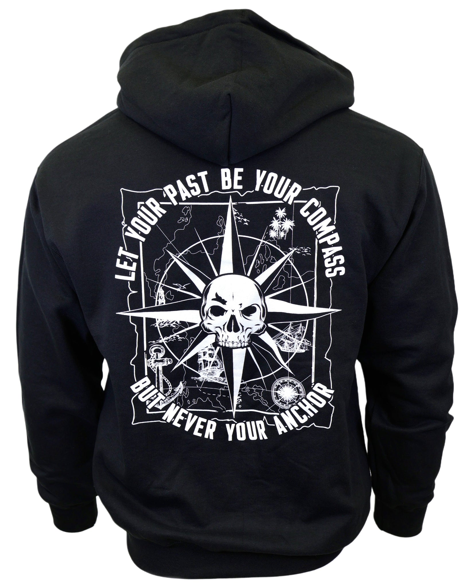 Nautical Compass Unisex Zip-Up Hooded Sweatshirt