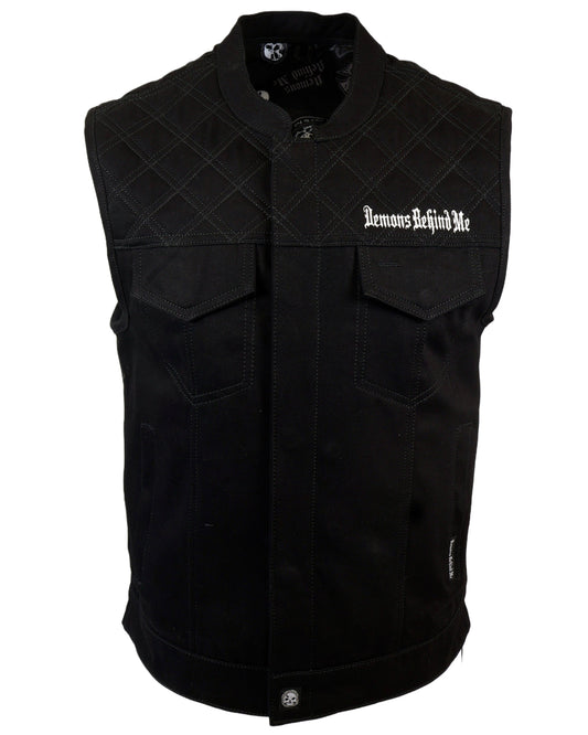 Premium Black Denim Gun Pocket Riding Vest