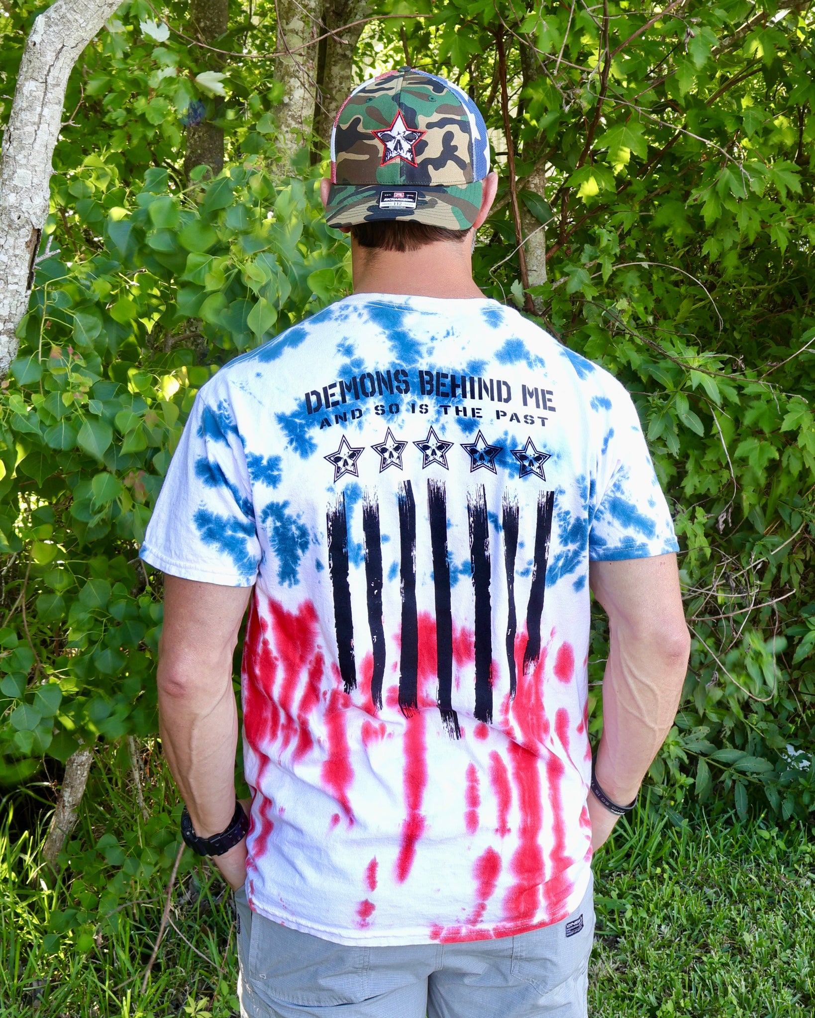 Closeout- Flag Tie Dye Tee
