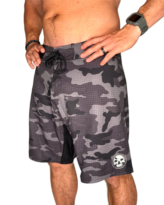 Black Camo Stretch Board Shorts