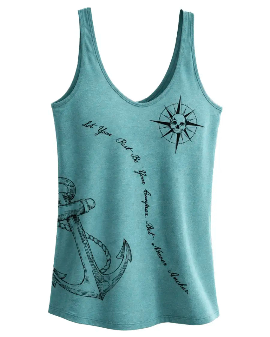 Nautical Compass Premium V-Neck Tank