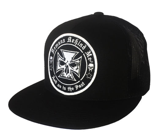 Black Classic Trucker Cross Patch Hat