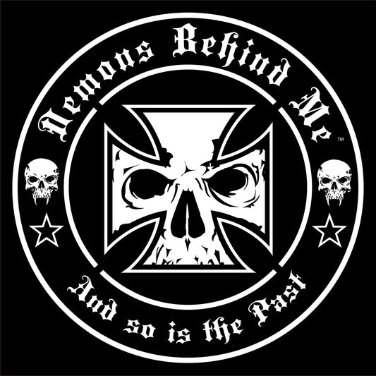 White Maltese Cross Sticker