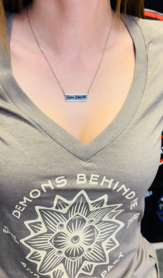 Women's Stainless Steel Bar Necklace
