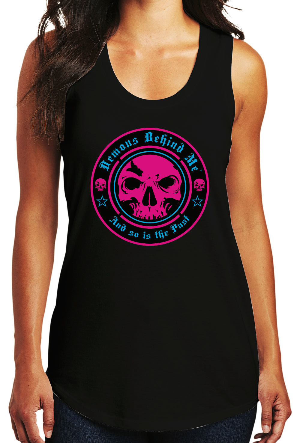 Women's Neon Pink Logo Miami Racerback