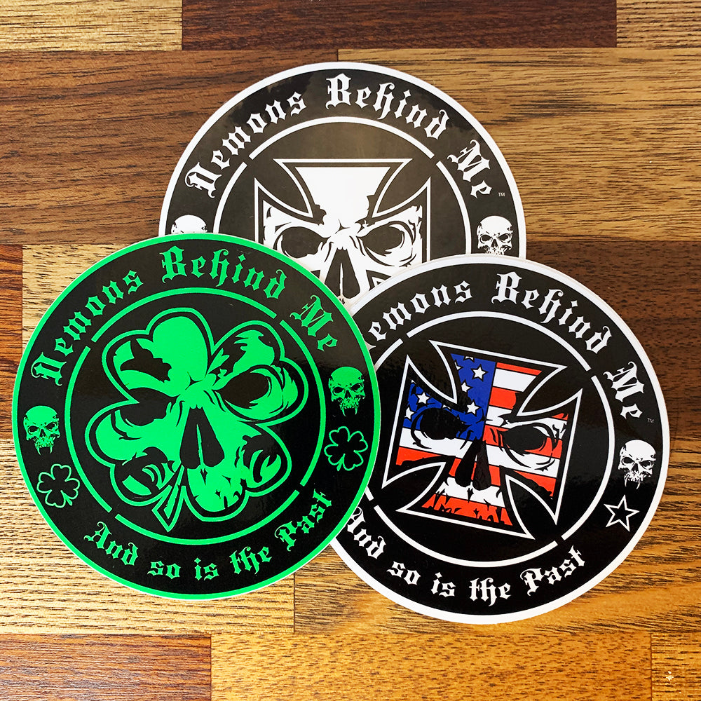 White Maltese Cross Sticker