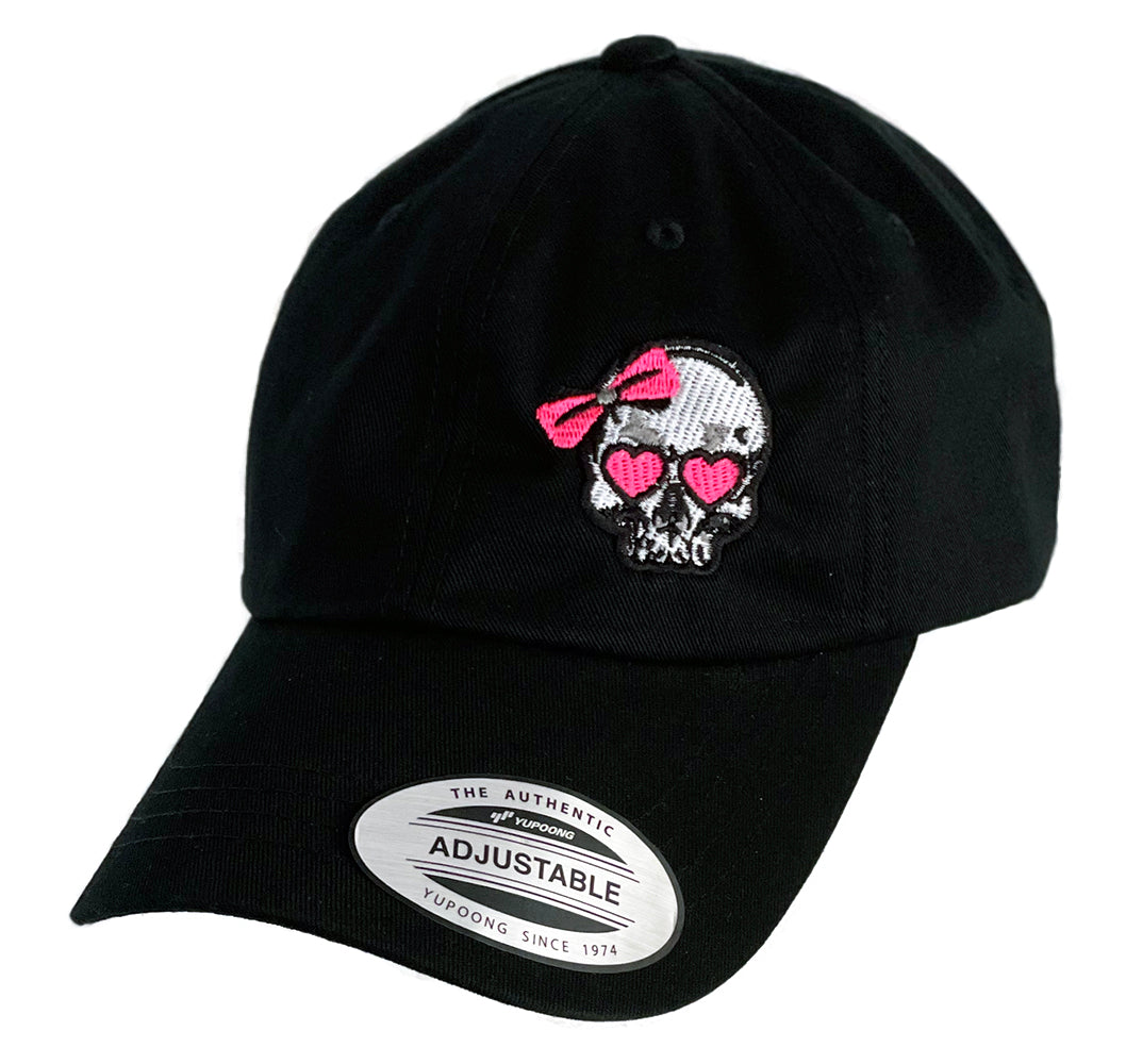 Women's PINK bow Embroidered Adjustable Cap