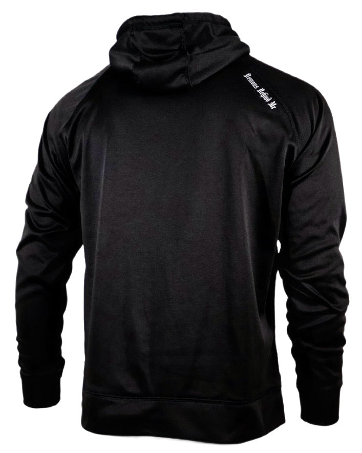 NEW! Unisex Black Performance Hooded Sweatshirt