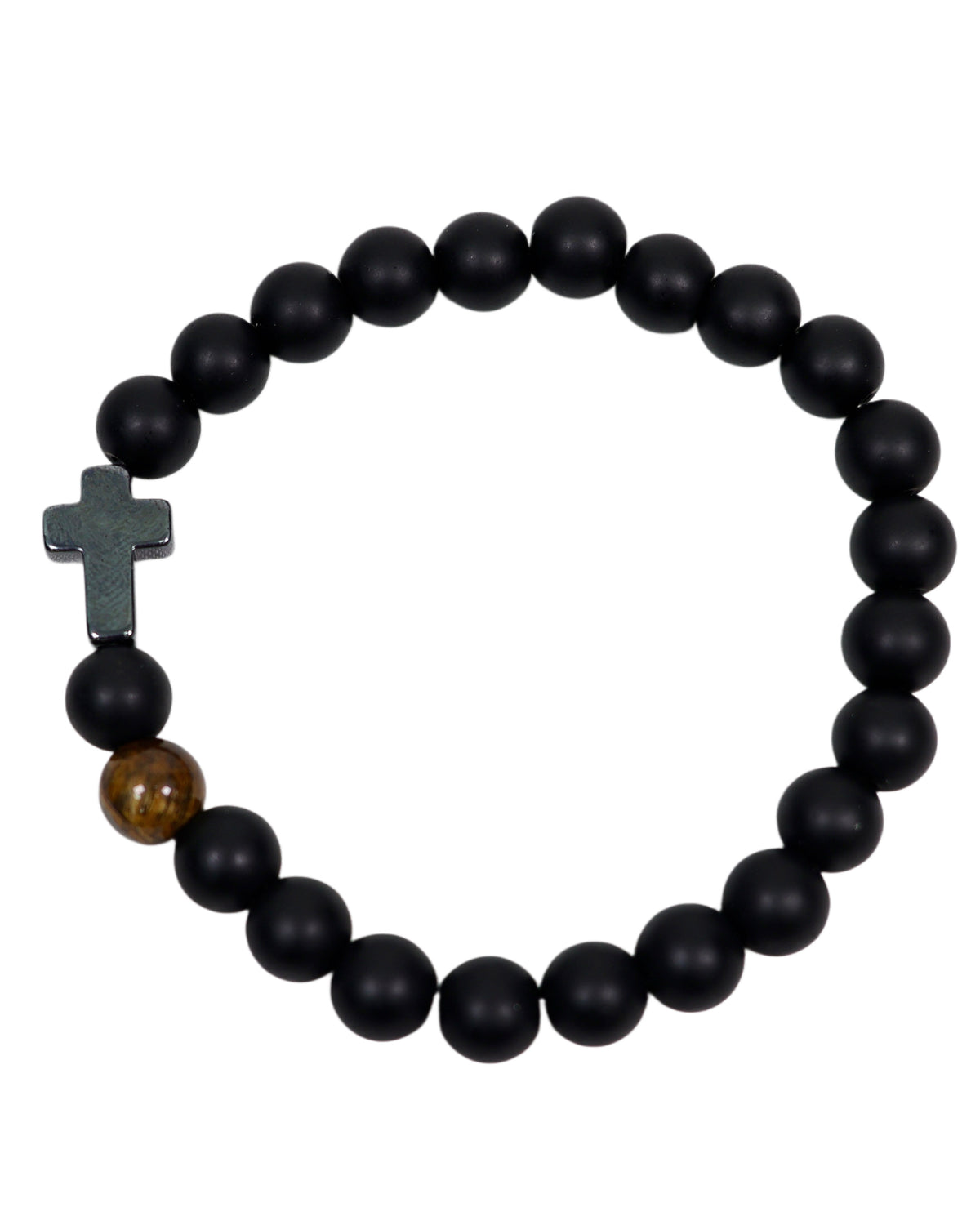 "Always Remember" Beaded Cross Bracelet