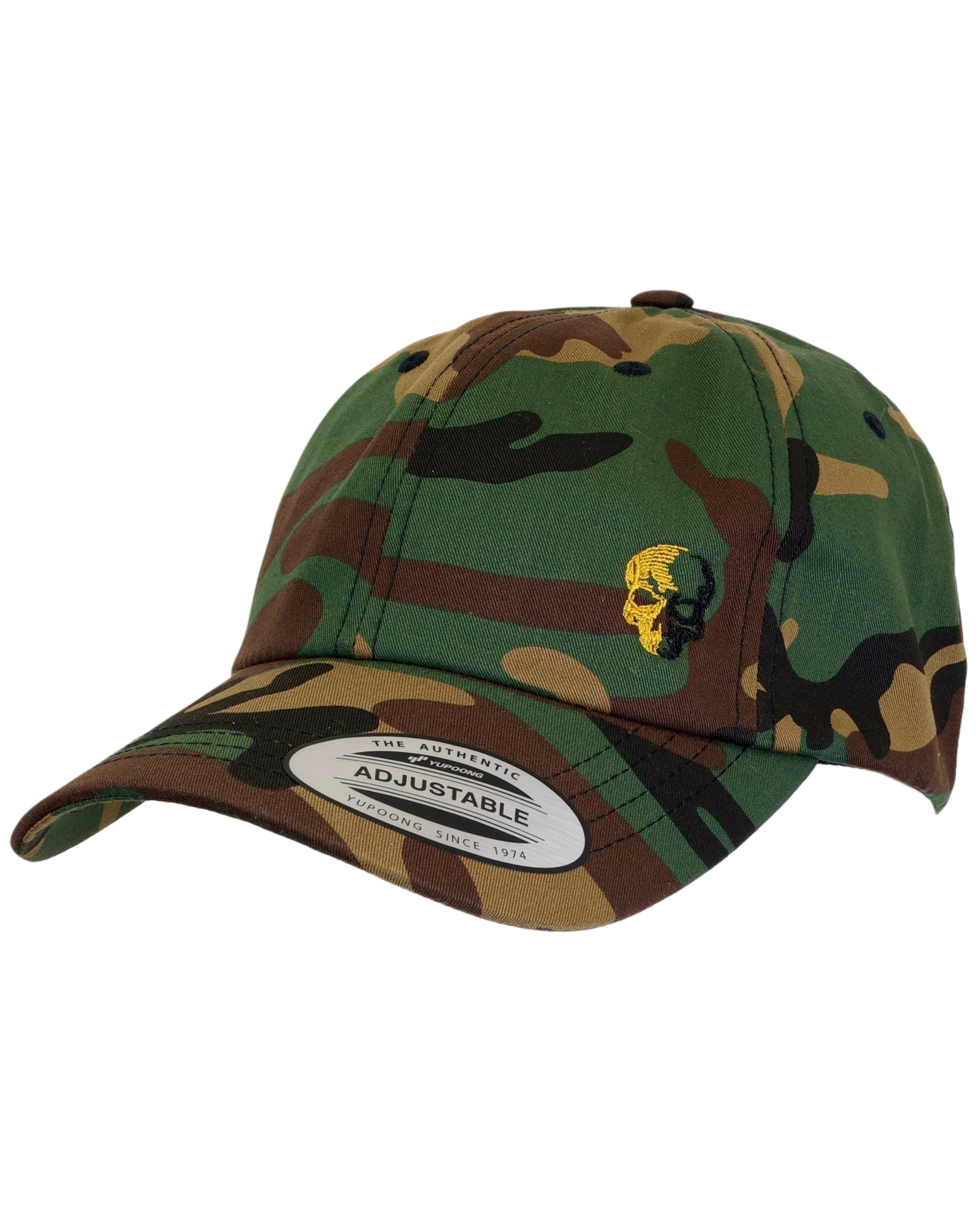 LIMITED EDITION Small Two-Tone Skull Embroidered Adjustable Cap