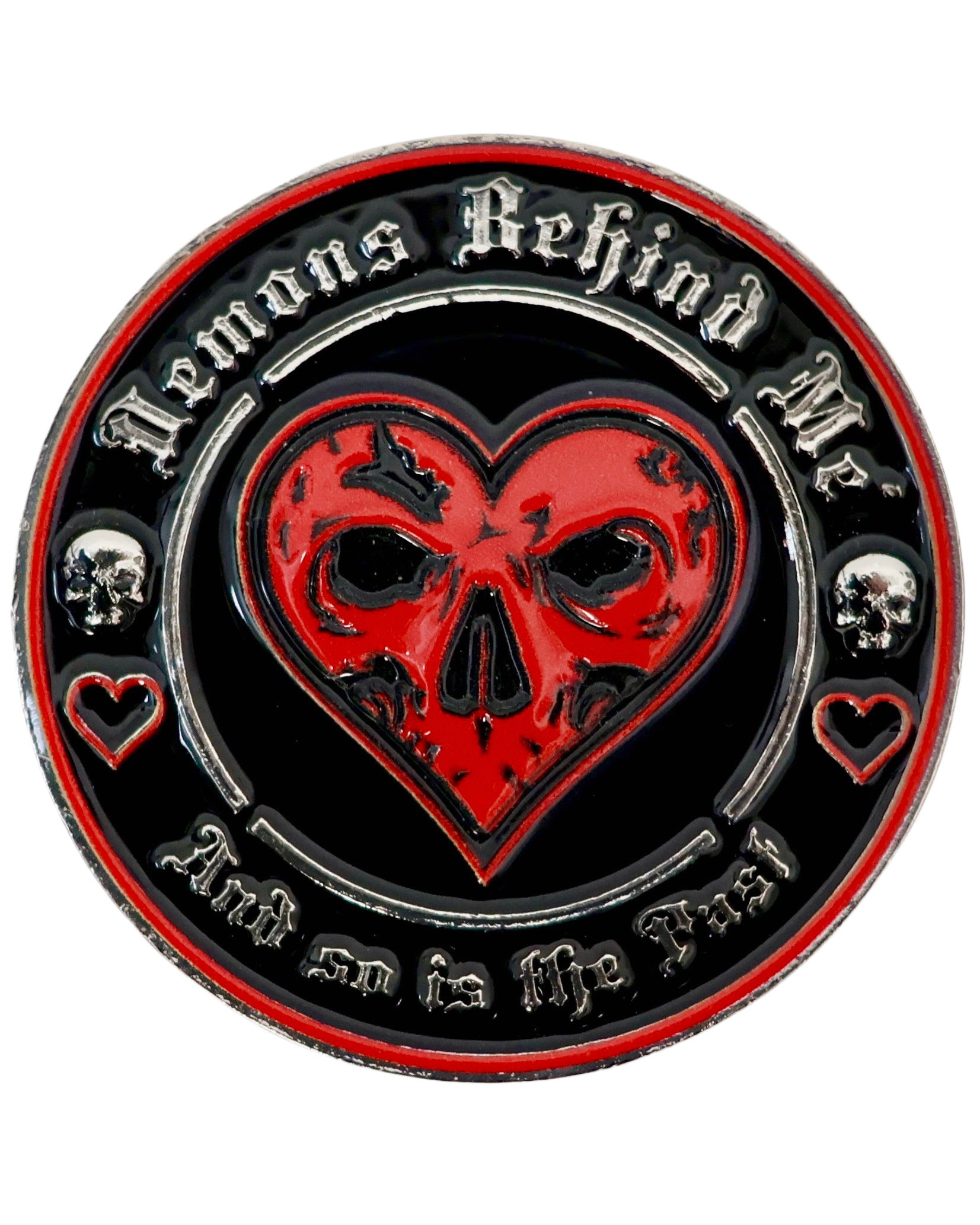Heart Skull Two-Sided, 3D Logo Challenge Coin