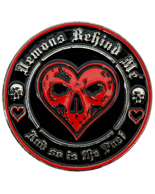 Heart Skull Two-Sided, 3D Logo Challenge Coin