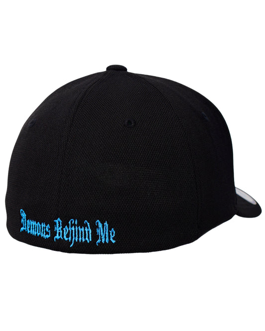 LIMITED EDITION! Skull-Flake Flexfit Black "Never Fade" Cap