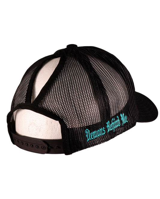 Women's Gypsy Black Snapback Ponytail Trucker Cap