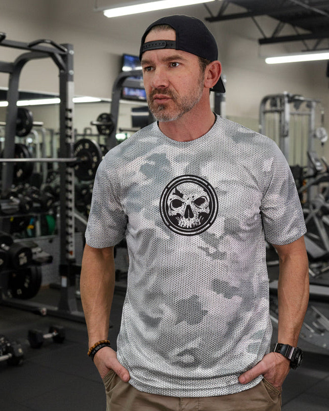 Premium Performance Camo-Hex Classic Logo Tee