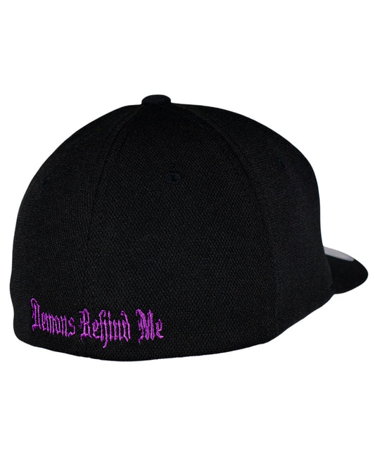 Purple Semicolon - Black Flexfit "Never Fade" Cap