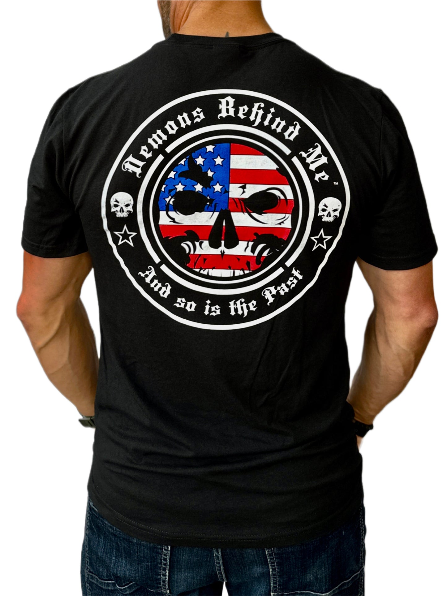 NEW! Men's Light-Weight Black T-Shirt - Patriotic Logo