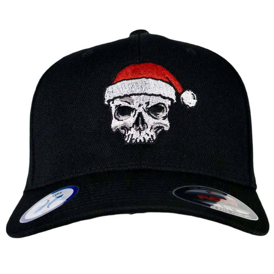 LIMITED EDITION! Flexfit Black "Never Fade" Santa Skull