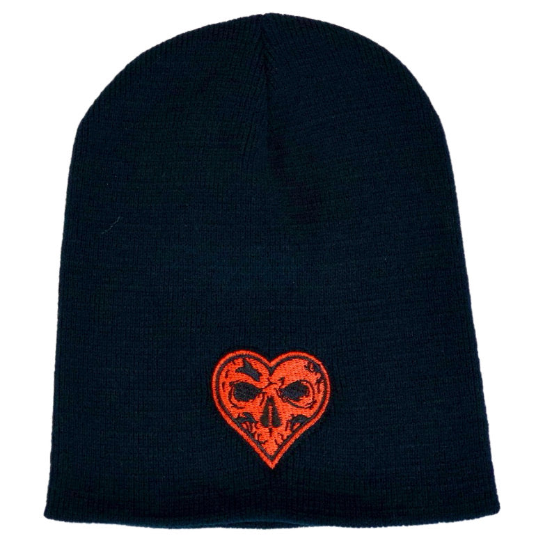 LIMITED EDITION! Heart Skull Black Beanie