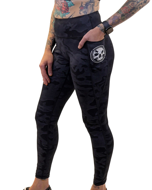 Women's Classic Fit Premium Black Camo Leggings