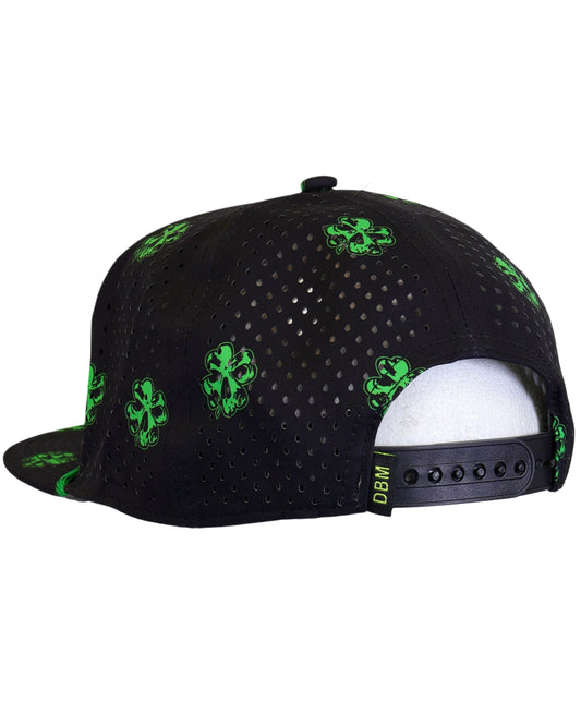 "Lucky" Clover Laser Cut Adjustable Performance Rope Cap
