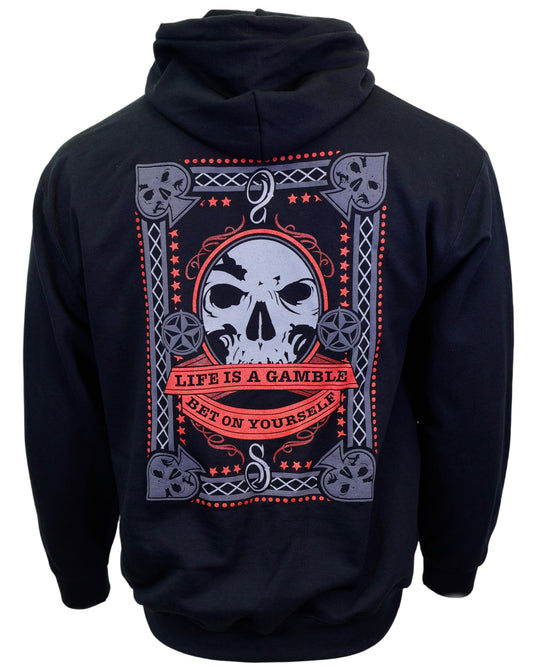 The "Gambler" Black Premium Hoodie w/3D Puff Printing