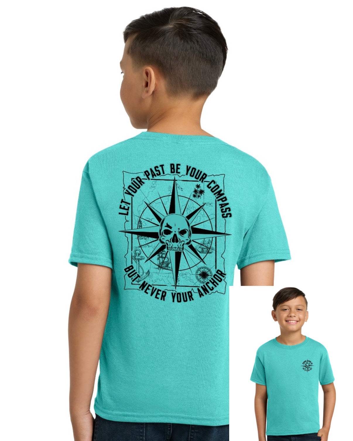 Youth Nautical Compass Unisex Moisture Management T-Shirt