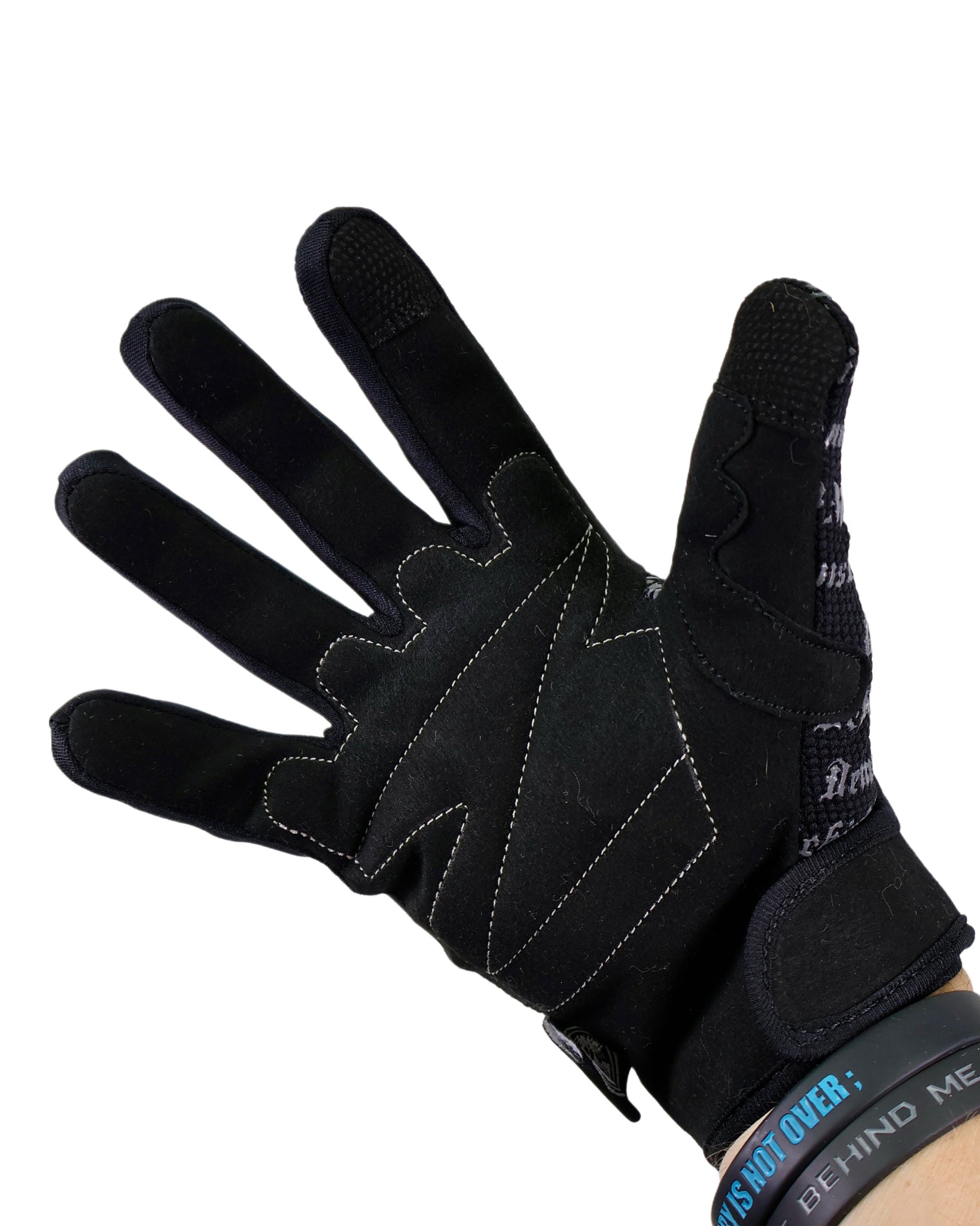 Black glove on a white background
