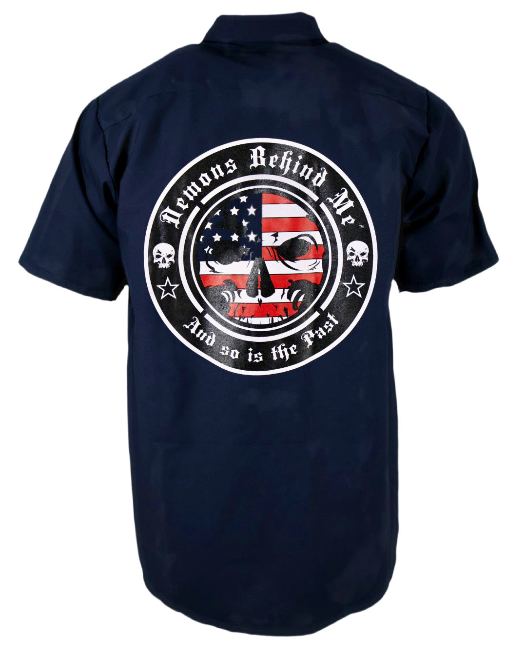 Embroidered Shop Shirt - Men's Navy Patriotic